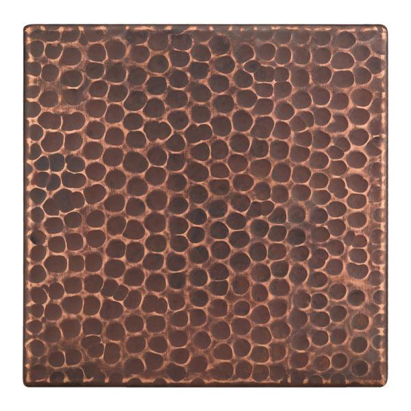 Package of Eight 6" x 6" Hammered Copper Tiles - Hardware by Design