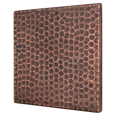 Package of Eight 6" x 6" Hammered Copper Tiles - Hardware by Design