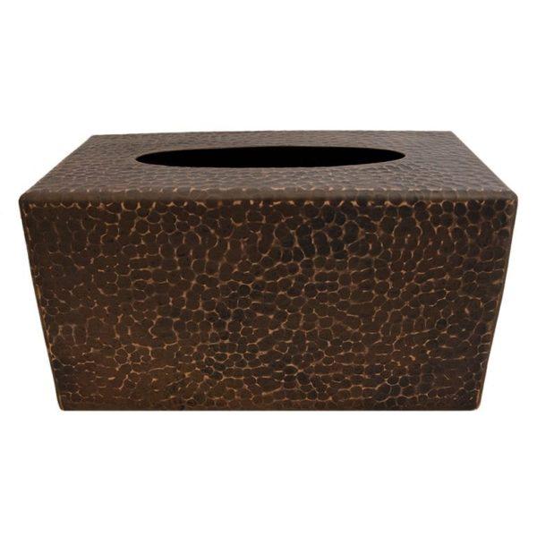 Large Hammered Copper Tissue Box Cover - Hardware by Design