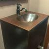 24" Hammered Copper Wall Mount Vanity with Single Faucet Hole - Hardware by Design