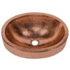 17" Compact Oval Skirted Vessel Hammered Copper Sink in Polished Copper - Hardware by Design