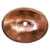 17" Compact Oval Skirted Vessel Hammered Copper Sink in Polished Copper - Hardware by Design