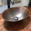 17″ Oval Wired Rimmed Vessel Hammered Copper Sink - Hardware by Design