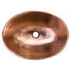 17" Oval Wired Rim Vessel Hammered Copper Sink in Polished Copper - Hardware by Design