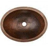 18″ Oval Skirted Vessel Hammered Copper Sink - Hardware by Design
