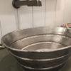 16" Oval Bucket Vessel Hammered Copper Sink with Handles in Nickel - Hardware by Design