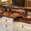 15" Small Round Skirted Vessel Hammered Copper Sink - Hardware by Design