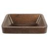 17" Rectangle Skirted Vessel Hammered Copper Sink - Hardware by Design