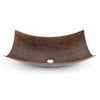 18" Rectangle Modern Slope Hammered Copper Sink - Hardware by Design