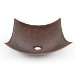 18" Rectangle Modern Slope Hammered Copper Sink - Hardware by Design