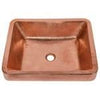 19" Rectangle Skirted Vessel Hammered Copper Sink in Polished Copper - Hardware by Design