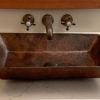 20" Rectangle Vessel Hammered Copper Sink - Hardware by Design