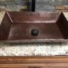 20" Rectangle Vessel Hammered Copper Sink - Hardware by Design