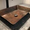 20" Rectangle Vessel Hammered Copper Sink - Hardware by Design