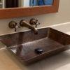 20" Rectangle Vessel Hammered Copper Sink - Hardware by Design