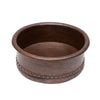 15" Round Vessel Tub Hammered Copper Sink - Hardware by Design