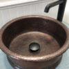 15" Round Vessel Tub Hammered Copper Sink - Hardware by Design