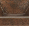 15" Square Skirted Vessel Hammered Copper Sink - Hardware by Design