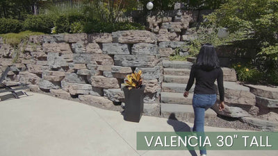 Valencia 36in x 16in Rectangle Planter - Graphite Grey