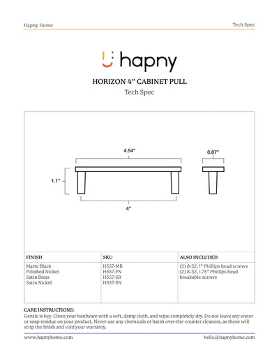 Horizon 6” Pull