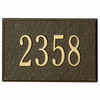 Plaque for Whitehall Wall Mount Mailbox in Bronze with Gold 1426-OG