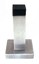 Unison INOX 3-3/16" (81mm) Wall Mount Door Stop w/square rosette - EACH  - DSIX14-32D