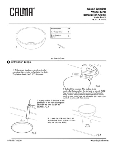 Gabrielli Vessel Sink - Gloss White