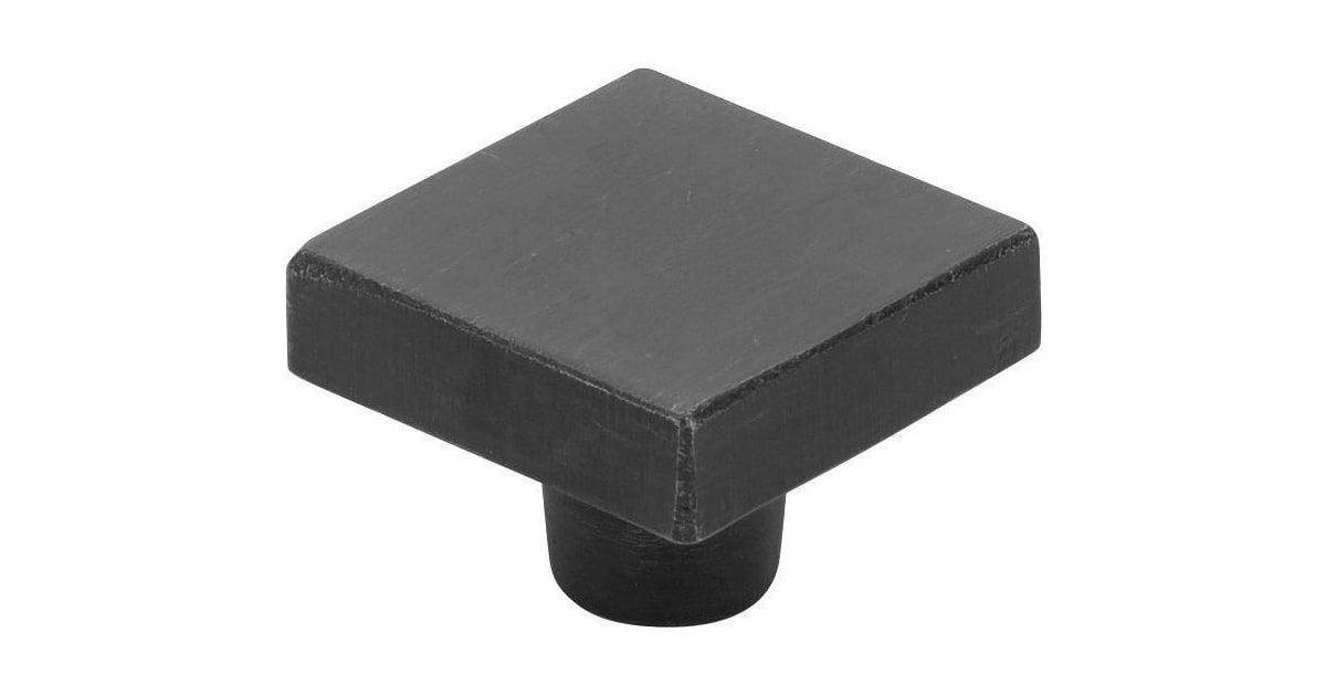 Emtek Rustic Modern 1-1/4 Inch Square Cabinet Knob - Hardware by Design