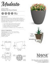 Modesto 30in Round Planter - White - Hardware by Design