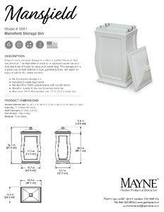 Mansfield Storage Bin - White - Hardware by Design