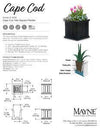 Cape Cod 14x14 Square Planter- White - Hardware by Design