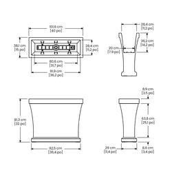 Bordeaux Trough Planter - Espresso - Hardware by Design