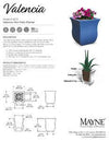 Valencia 16x16 Square Planter- Neptune Blue - Hardware by Design