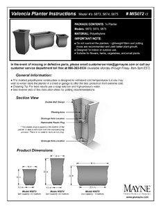 Valencia 16x16 Square Planter - Espresso - Hardware by Design