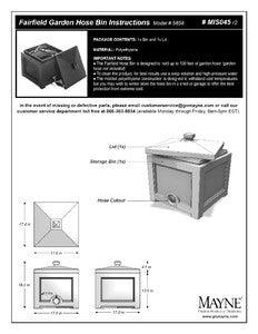 Fairfield Garden Hose Bin - Black - Hardware by Design