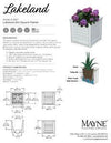 Lakeland 20x20 Square Planter-- Black - Hardware by Design