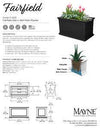 Fairfield 20x36 Planter - Black - Hardware by Design