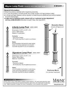 Signature Lamp Post - Black w/Mount - Hardware by Design