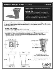 Bordeaux 28" Tall Planter - Espresso - Hardware by Design