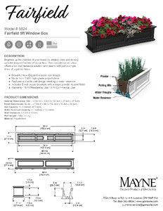 Fairfield 5FT Window Box - Black - Hardware by Design