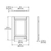 Nantucket Privacy Panel - 34in x 2in x 47in - Black - Hardware by Design