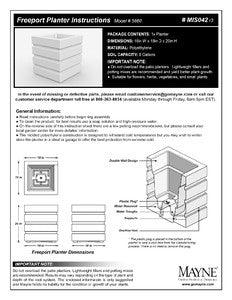Freeport 18x18 Square Planter - Black - Hardware by Design