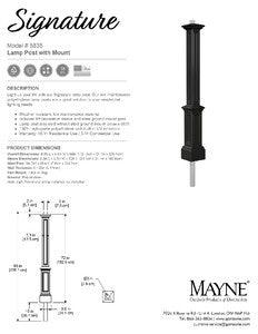 Signature Lamp Post - White w/Mount - Hardware by Design