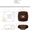 14" Square Wire Rim Vessel Hammered Copper Sink - Hardware by Design