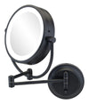 945-2-155HW NeoModern Double-Sided 5X/1X Round Switchable LED Hardwire Wall Mirror - Hardware by Design