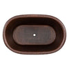 47" Small Hammered Copper Modern Style Bathtub - Hardware by Design