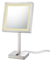 Single-Sided LED Square Free Standing Mirror Plug In - Hardware by Design