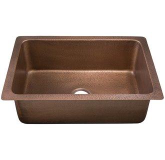 Thompson Traders KSU-3020AH Drop In / Undermount Pisa Hand Hammered Single Bowl Copper Sink from the Renovations Collection