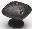 Square Siena Cabinet Knob in Ancient Bronze 1-1/2" diameter
