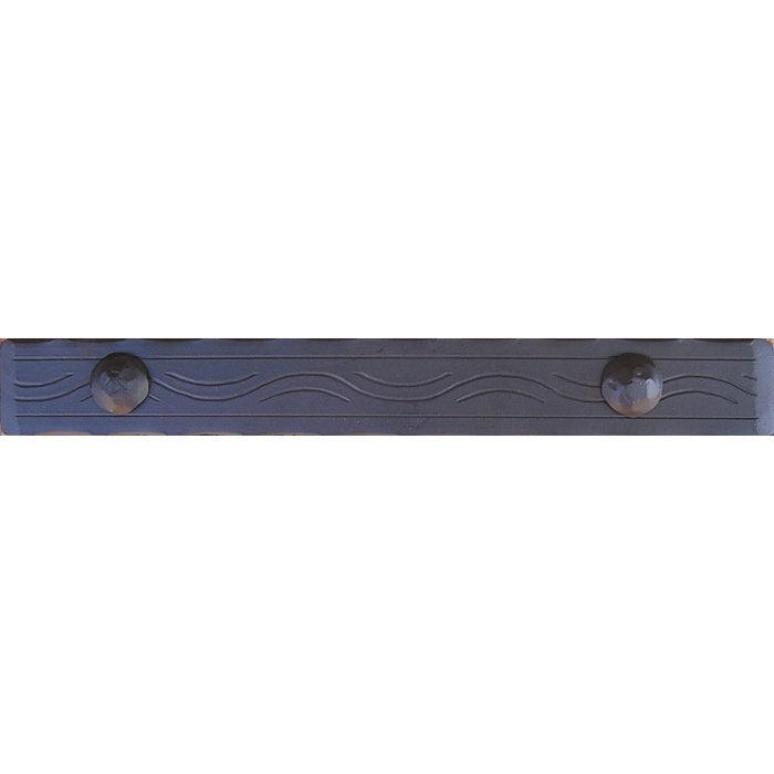 Agave Ironworks ST019-01 Wrought Iron Door Decorative Hinge Strap - Sonora Matte - Flat Ends - Flat Black Finish - 1 1/2" W x 18" L